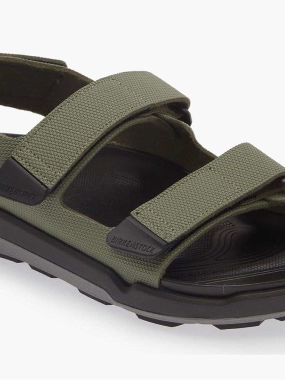 BIRKENSTOCK OLIVE Green Slide Sandals w/ Black Lug Sole SIZE 8 Women size 6 men